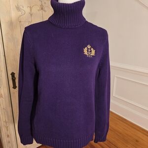 Lauren Ralph Lauren Purple Cowl Neck Sweater